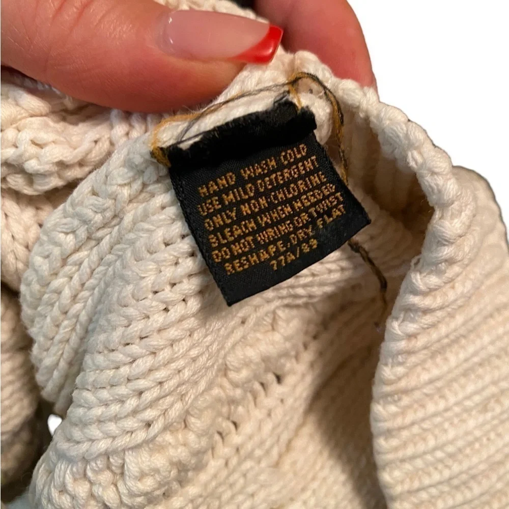Eddie Bauer Vintage Cable Knit Full Zip Sweater | Petite Small - Picture 10 of 13